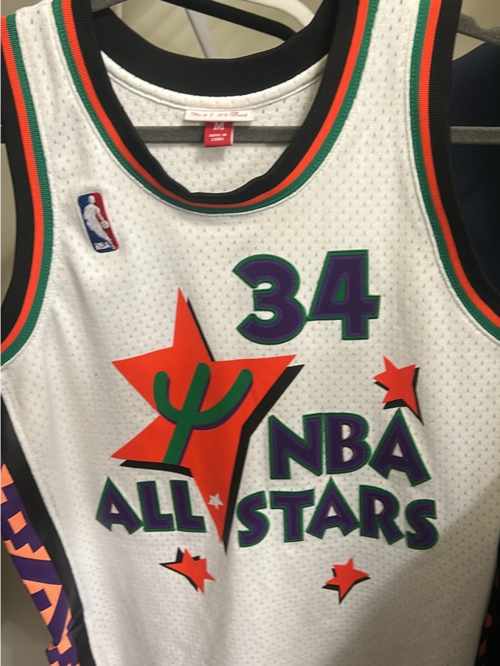 NBA White Multicolor All-Stars Jersey with #34